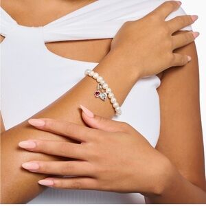 THOMAS SABO CHARM BRACELET WITH FRESHWATER CULTURED PEARLS